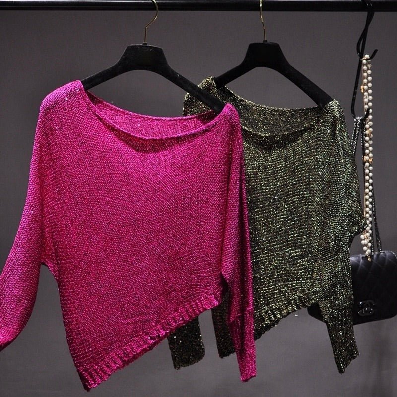 Asymmetric Sequin Blouse - Image 2