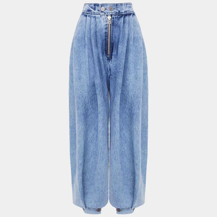 Agnes Balloon-Leg Denim Trousers - Image 3