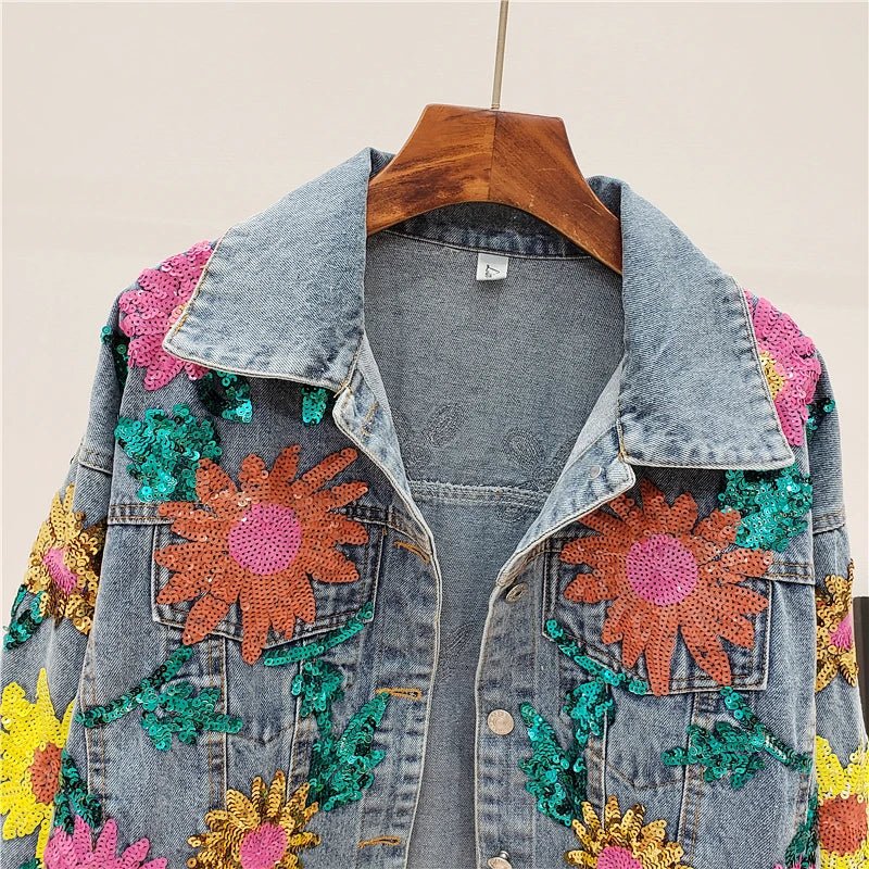 Sequins Sunflower Jacket - Image 4