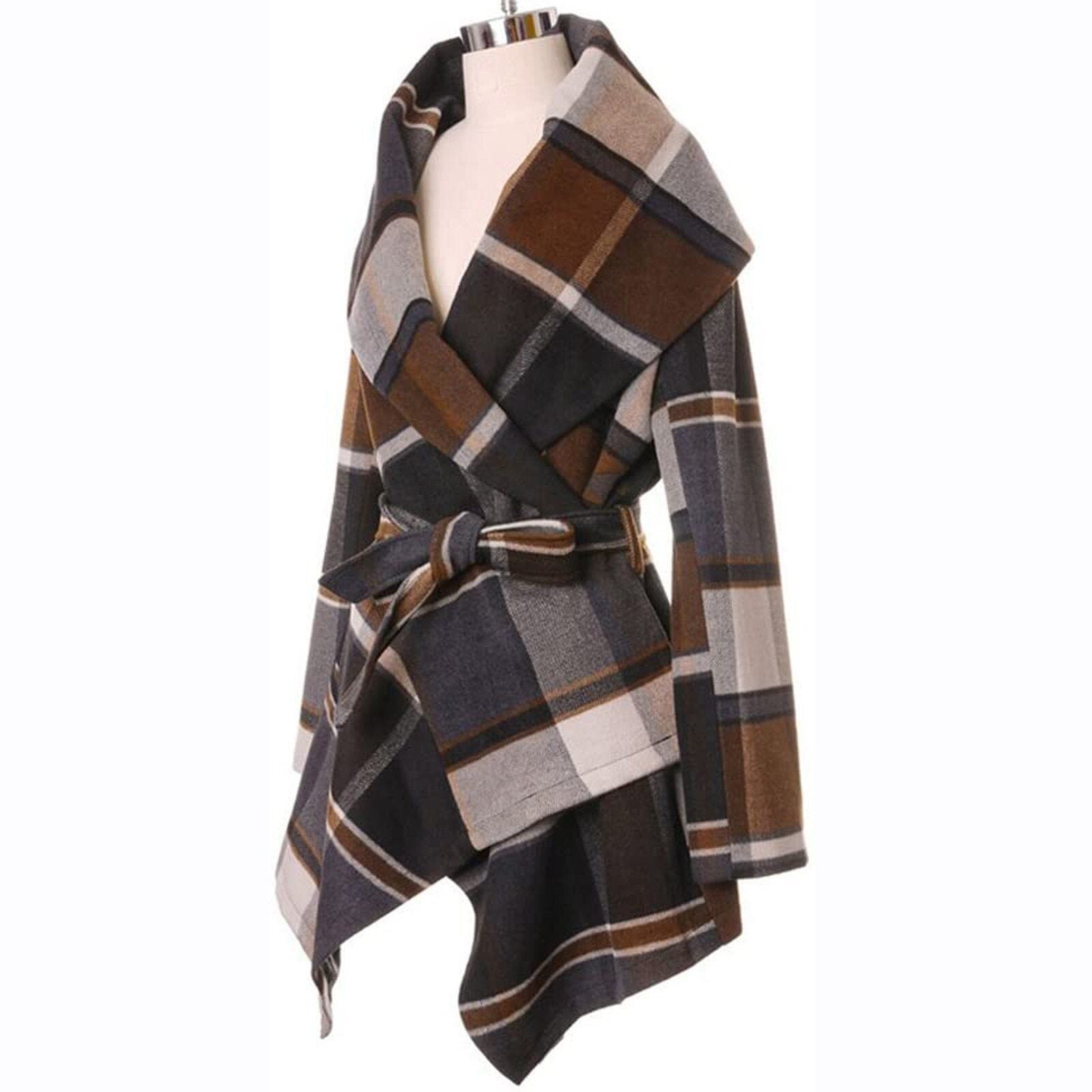 Check Belted Coat - Image 2