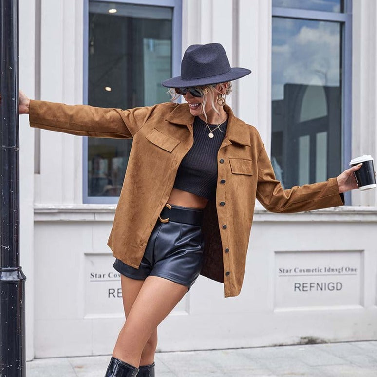 Suede Overshirt Jacket - Image 3