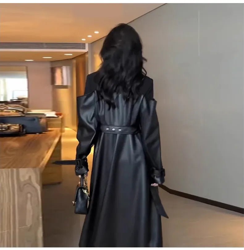 Leather Trench Coat - Image 2