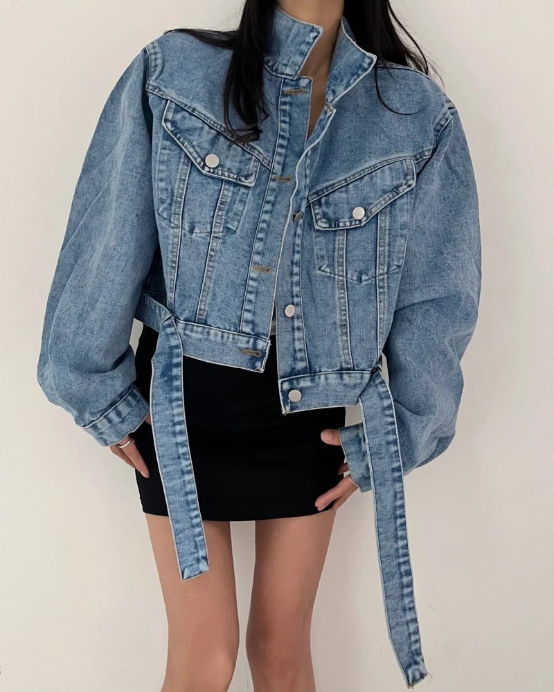 Cropped Denim Jacket - Image 2