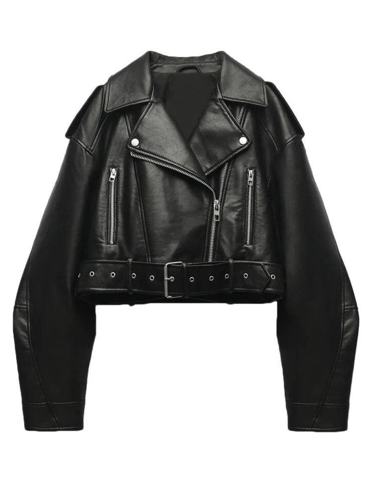 Women's Faux PU Leather Jacket - Image 7