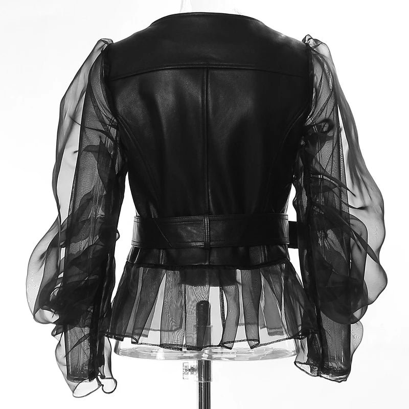 Women's Faux Leather Jacket - Image 2