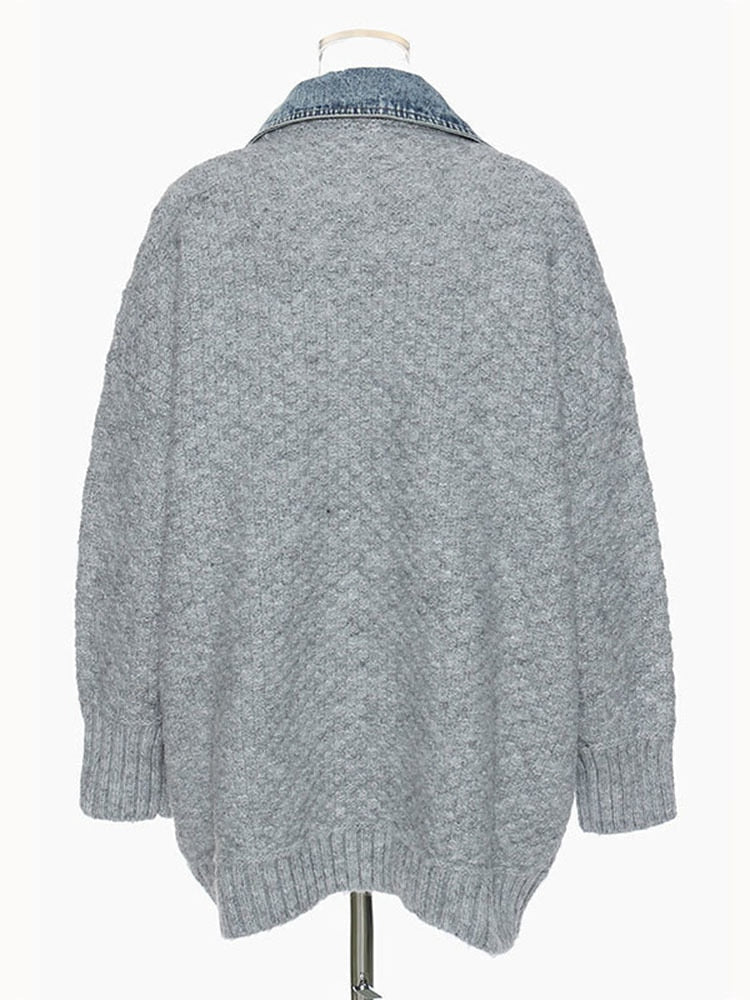 Knitted Denim Jacket - Image 2