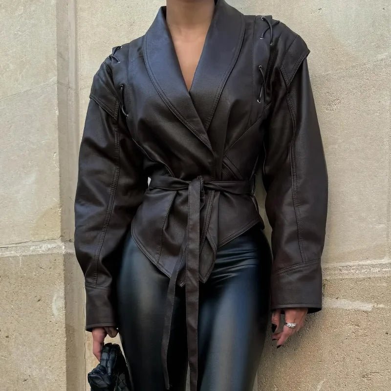 Vintage Women's Leather Jacket - Image 7