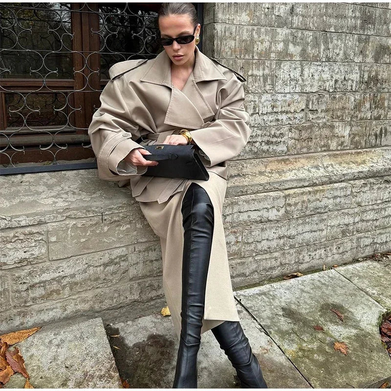 Women’s Belted Short Trench Coat - Image 9