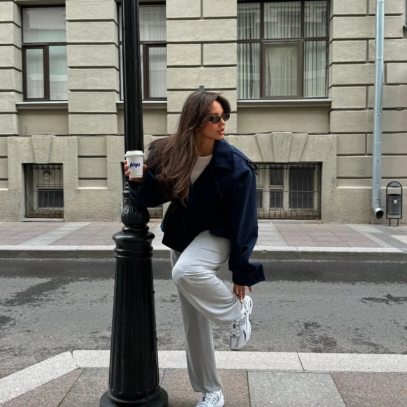 Women’s Belted Short Trench Coat - Image 16