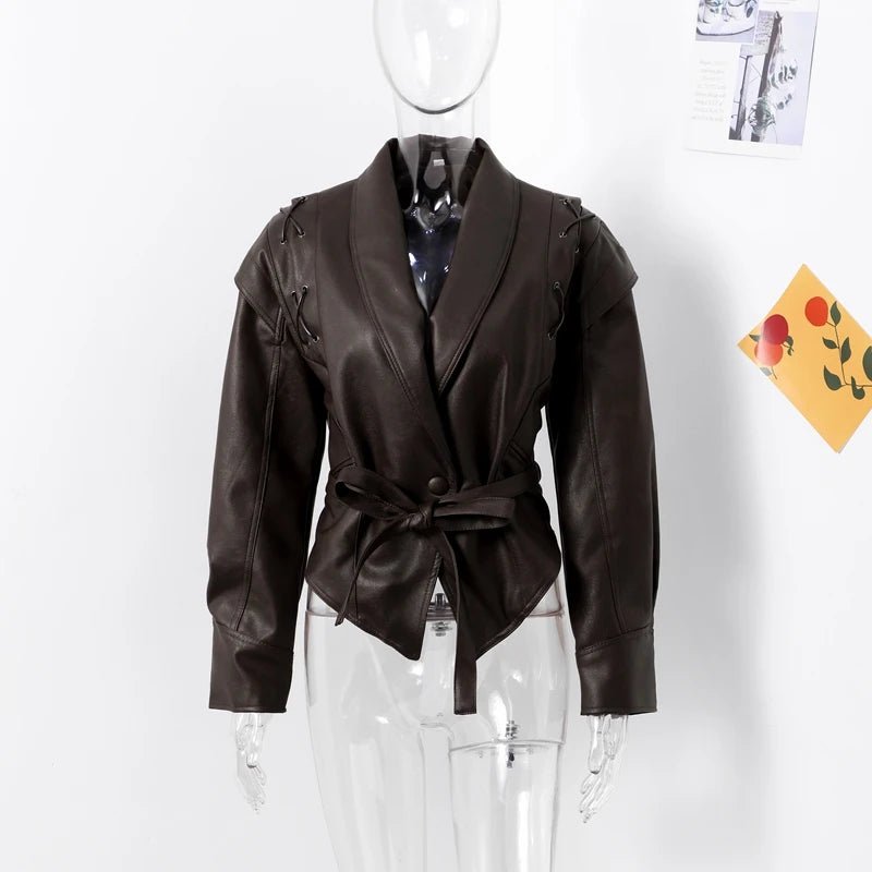 Vintage Women's Leather Jacket - Image 8
