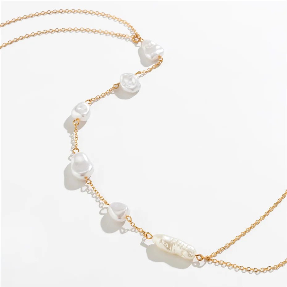 Boho Pearl Chest Necklace - Image 8