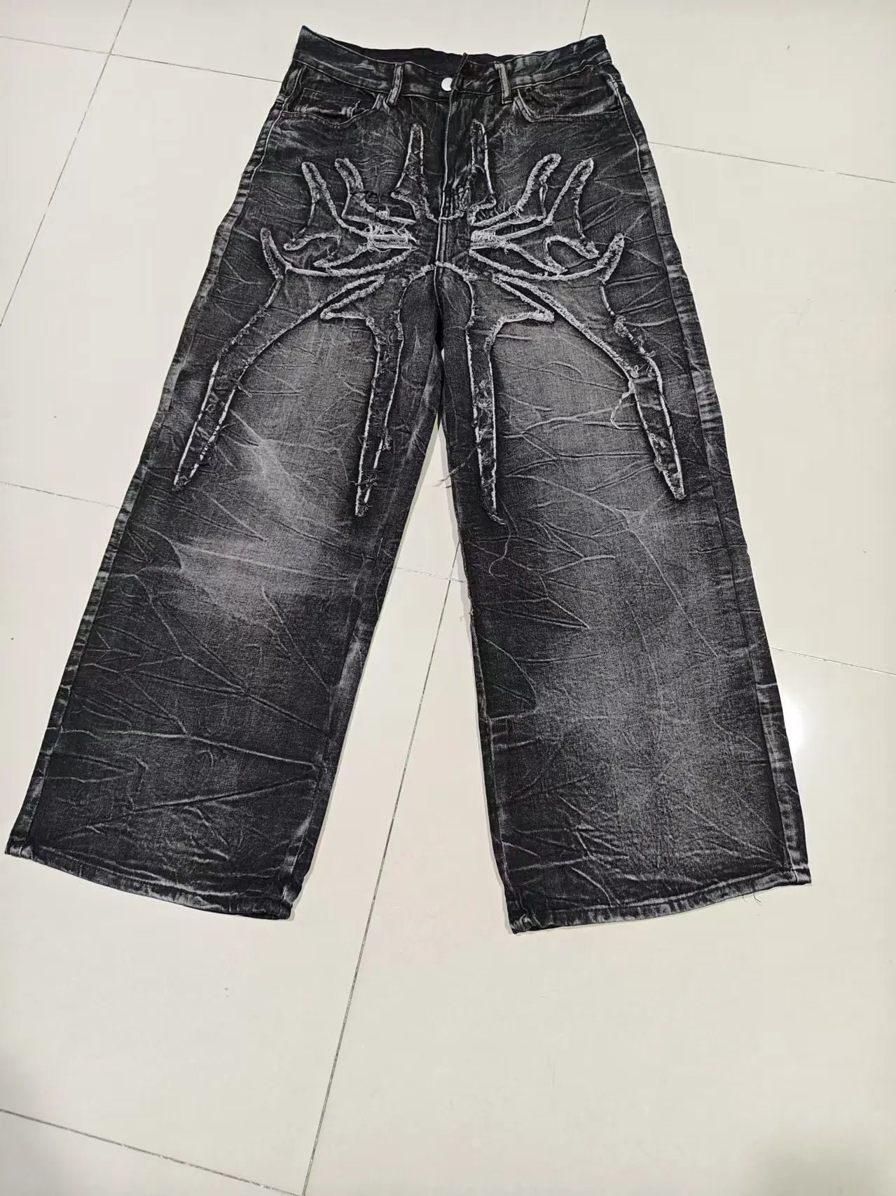 Unisex Gothic Baggy Jeans - Image 6