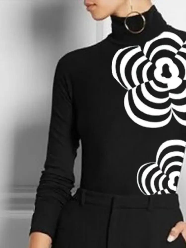 Women’s Flower Print Long Sleeve Top - Image 5