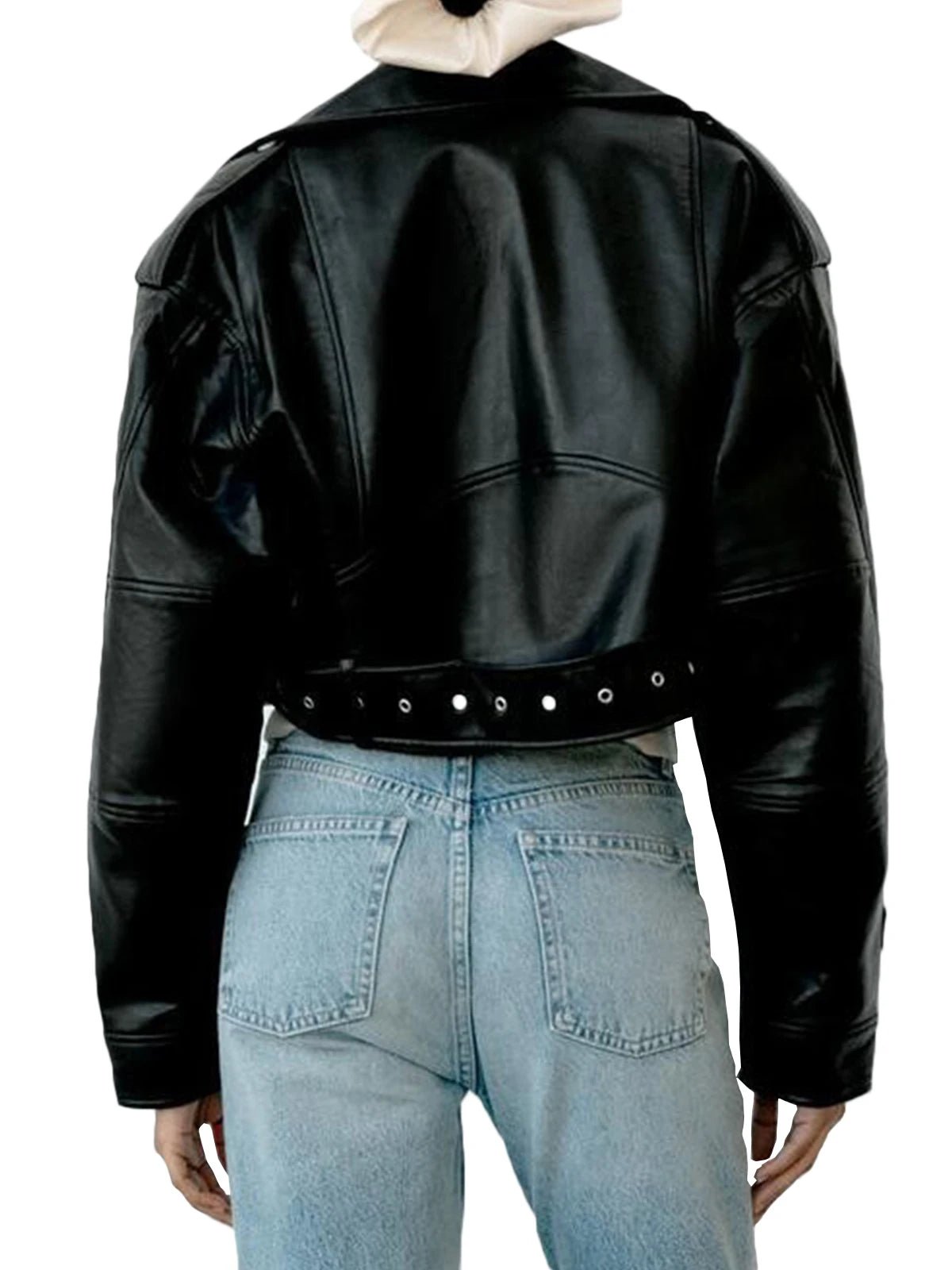 Women's Faux PU Leather Jacket - Image 6