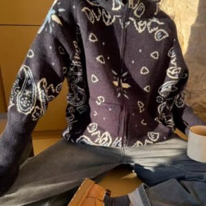 Women’s Jacquard Zip Cardigan