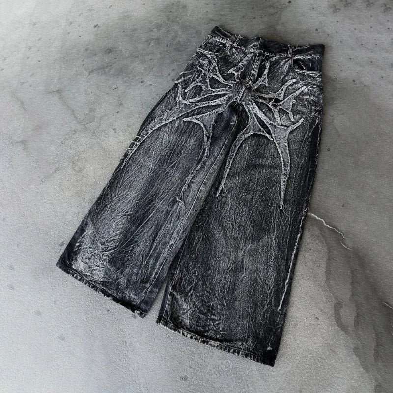 Unisex Gothic Baggy Jeans - Image 9
