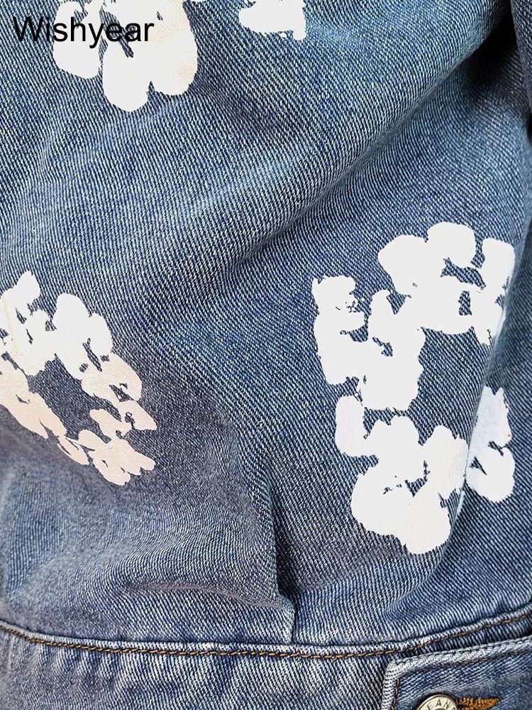 Floral Print Denim Jacket - Image 6