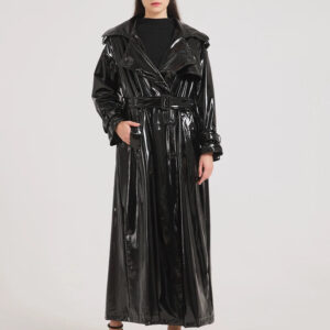 Mihaela Leather Trench Coat