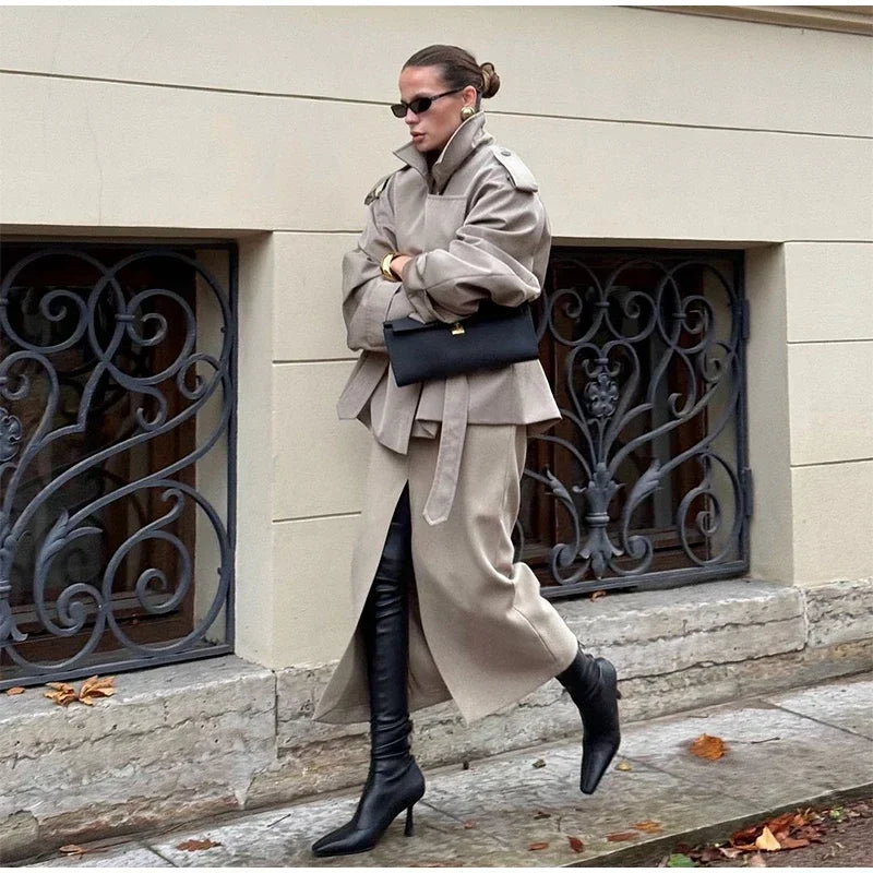 Women’s Belted Short Trench Coat - Image 10