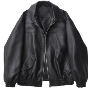 Retro Moto Faux Leather Jacket