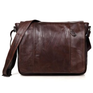 Leon Leather Messenger Bag