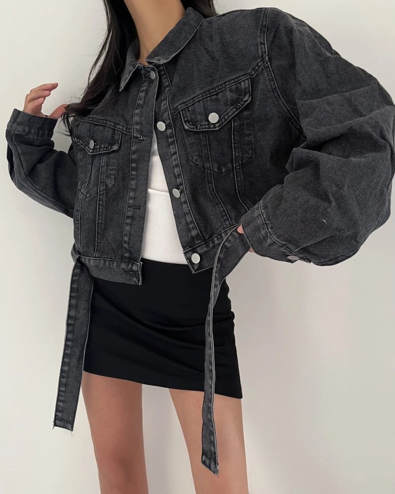 Cropped Denim Jacket - Image 5