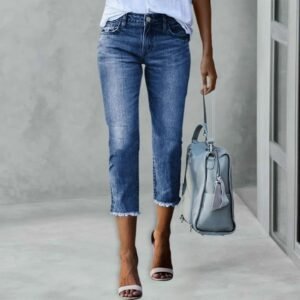 Slim Fit Distressed Denim Jeans