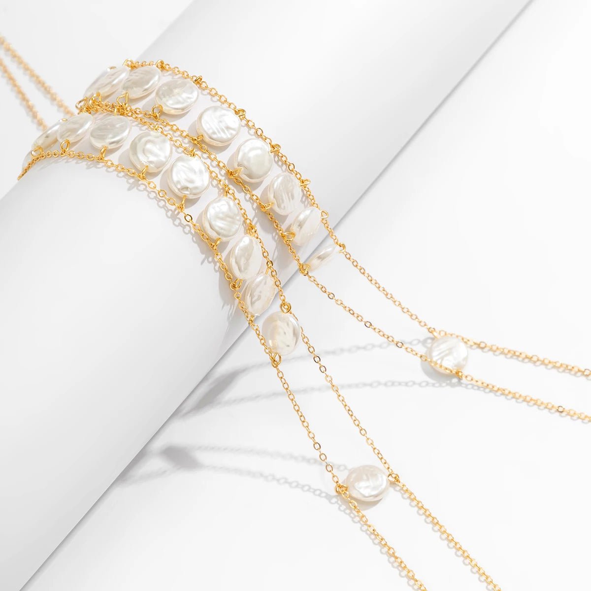 Pearl Cross Chest Necklace - Image 6