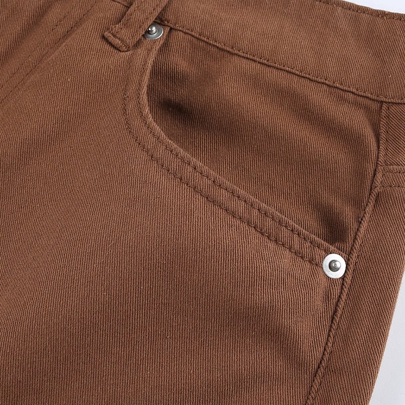 Brown Floral Jeans - Image 8